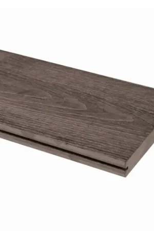 Aanbieding CarpGarant Vlonderplank Composiet Vintage Massief Mixed Bruin 1.9 x 13.5 cm - Lengte 400 cm